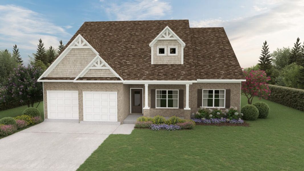 Representative exterior photo of a completed home built from the The Ashton II by Direct Residential Communities in Stephens Landing, Loganville, GA (Image 7). Representative exterior photo of a completed home built from the The Ashton II by Direct Residential Communities in Stephens Landing, Loganville, GA (Image 7).