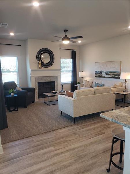 Furnished interior view inside a new home in Canterbury Villas, Carrollton (Image 3). Furnished interior view inside a new home in Canterbury Villas, Carrollton (Image 3).