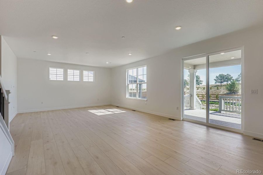 Spacious, unfurnished interior of a new home in Sunset Village: The Monarch Collection, Erie (Image 7). Spacious, unfurnished interior of a new home in Sunset Village: The Monarch Collection, Erie (Image 7).