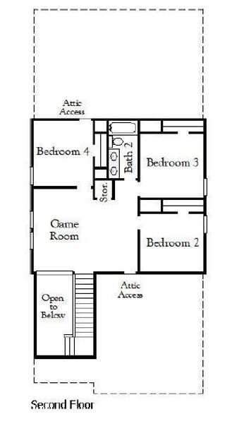 2D floor plan layout of this home in Creekhaven, Rosharon, TX (Image 3).