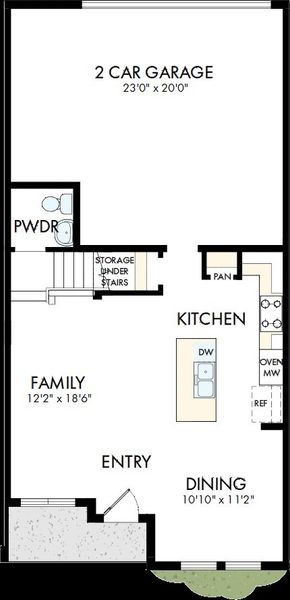 2D floor plan layout of this home in Emerald Landing at Waterside at Lakewood Ranch – Towns, Sarasota, FL (Image 2). 2D floor plan layout of this home in Emerald Landing at Waterside at Lakewood Ranch – Towns, Sarasota, FL (Image 2).