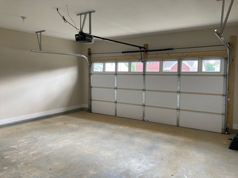 Insulated and painted two car garage