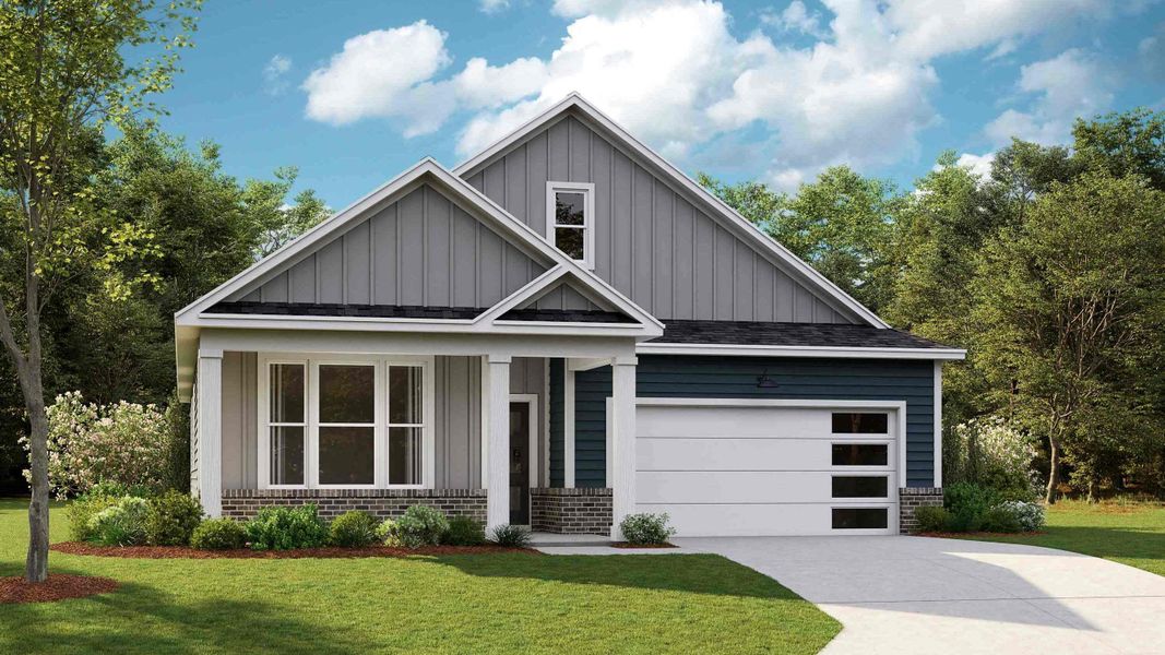 Front exterior of a new home in Nexus South, Gallatin, TN, highlighting curb appeal (Image 2).