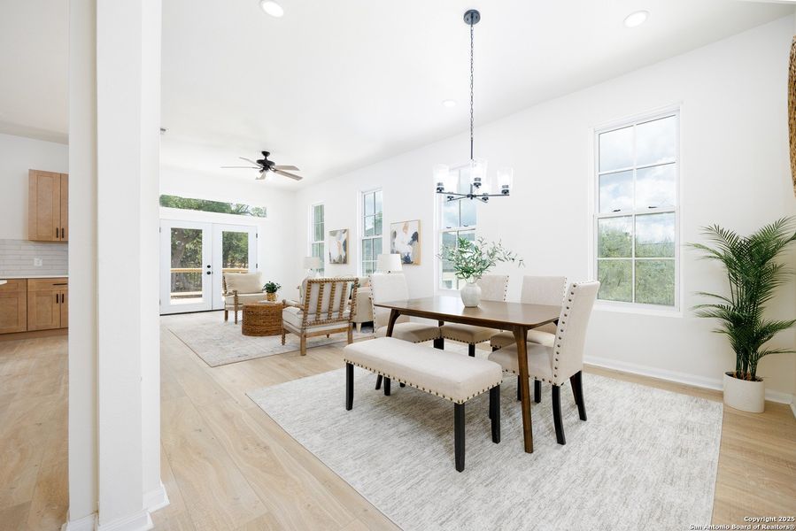 Furnished interior view inside a new home in , Blanco (Image 14). Furnished interior view inside a new home in , Blanco (Image 14).