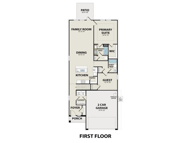 2D floor plan layout for the The Sabine F by Davidson Homes LLC in Lakes at Black Oak, Magnolia, TX (Image 3). 2D floor plan layout for the The Sabine F by Davidson Homes LLC in Lakes at Black Oak, Magnolia, TX (Image 3).