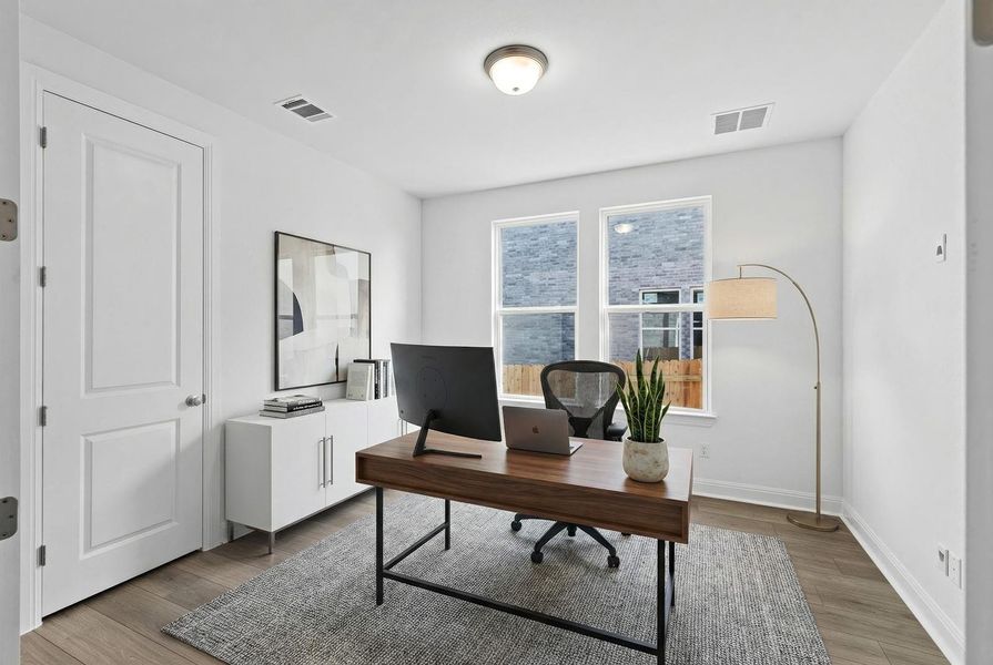 Furnished interior view inside a new home in The Colony - 50', Bastrop (Image 13).