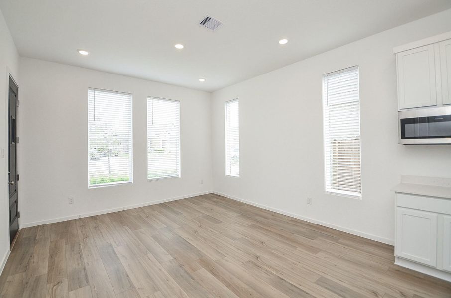 Large windows throughout bringing in abundant light