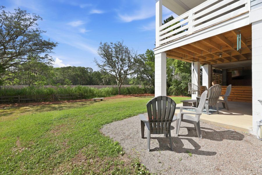 Exterior details and patio area of a home in , Johns Island (Image 24). Exterior details and patio area of a home in , Johns Island (Image 24).