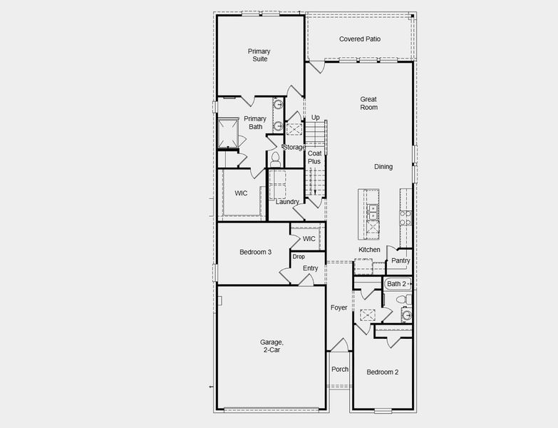2D floor plan layout for the Tavern by Taylor Morrison in Hockley Meadows 45s, Hockley, TX (Image 3). 2D floor plan layout for the Tavern by Taylor Morrison in Hockley Meadows 45s, Hockley, TX (Image 3).