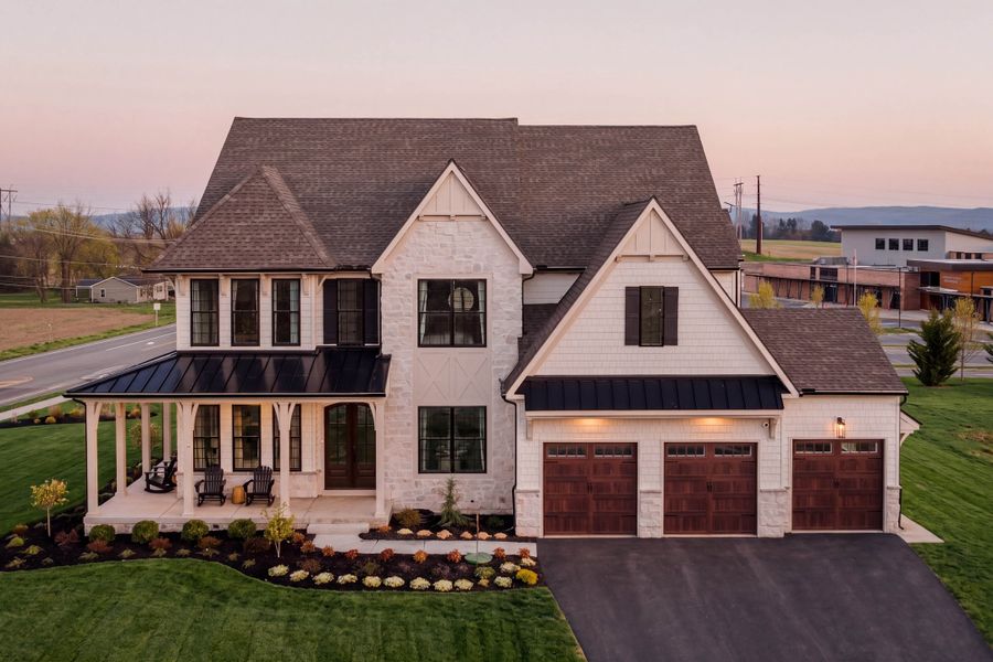 Representative exterior photo of a completed home built from the Devonshire by Keystone Custom Homes in Windermere Farms, Waxhaw, NC (Image 32).