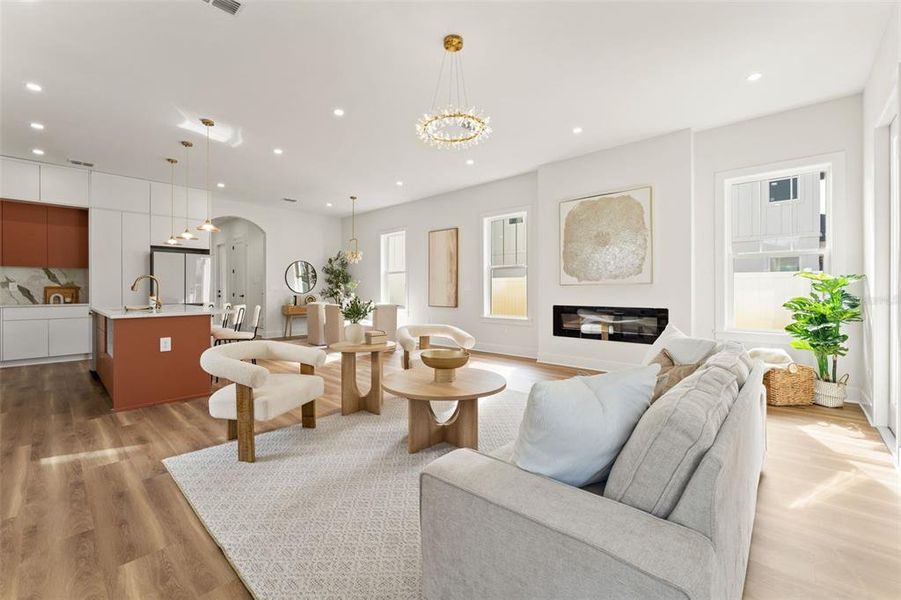 Furnished interior view inside a new home in , Seminole (Image 38).