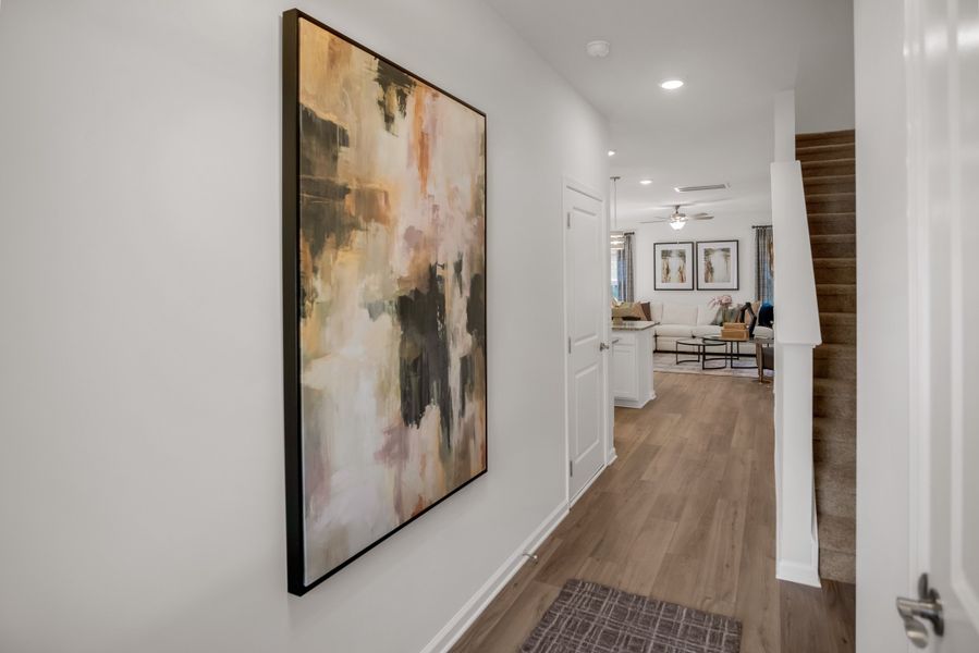 Furnished interior view inside a new home in Cantigny Park, Clarksville (Image 3). Furnished interior view inside a new home in Cantigny Park, Clarksville (Image 3).