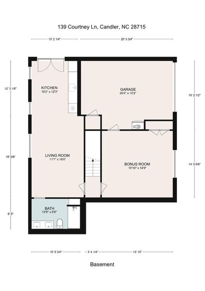 2D floor plan layout of this home in , Candler, NC (Image 7).