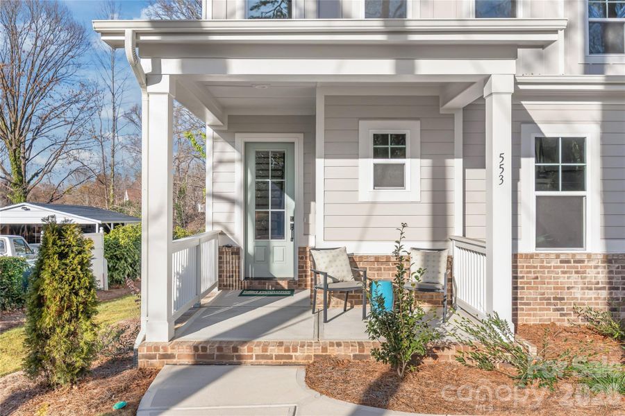 Exterior details and patio area of a home in , Mooresville (Image 29).