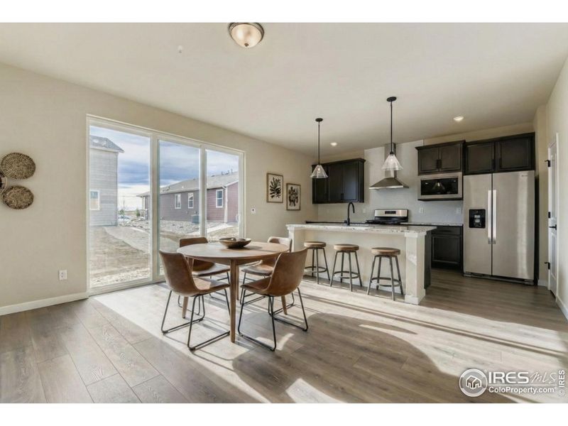 Dining area and easy backyard access