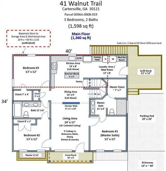 2D floor plan layout of this home in , Cartersville, GA (Image 4). 2D floor plan layout of this home in , Cartersville, GA (Image 4).