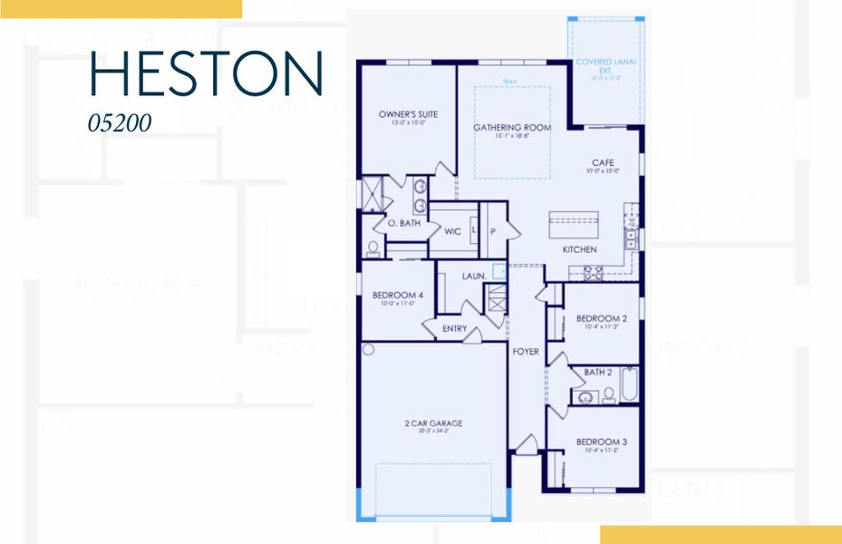 2D floor plan layout of this home in Reagan Landing, Bradenton, FL (Image 4).