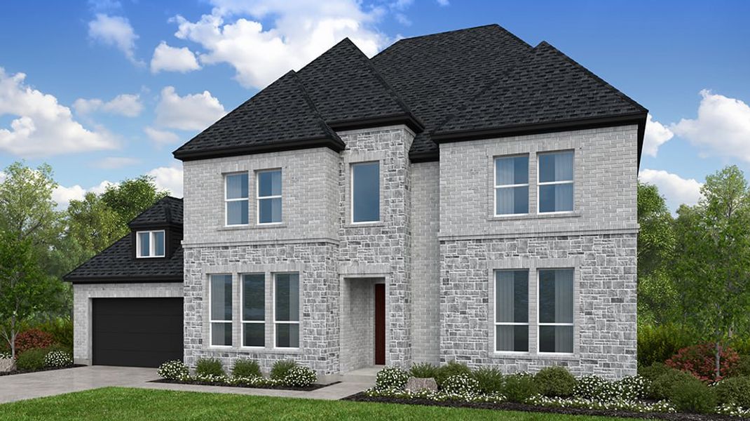 Representative exterior photo of a completed home built from the Augusta by Taylor Morrison in The Ridge at Northlake 70s, Northlake, TX (Image 2).