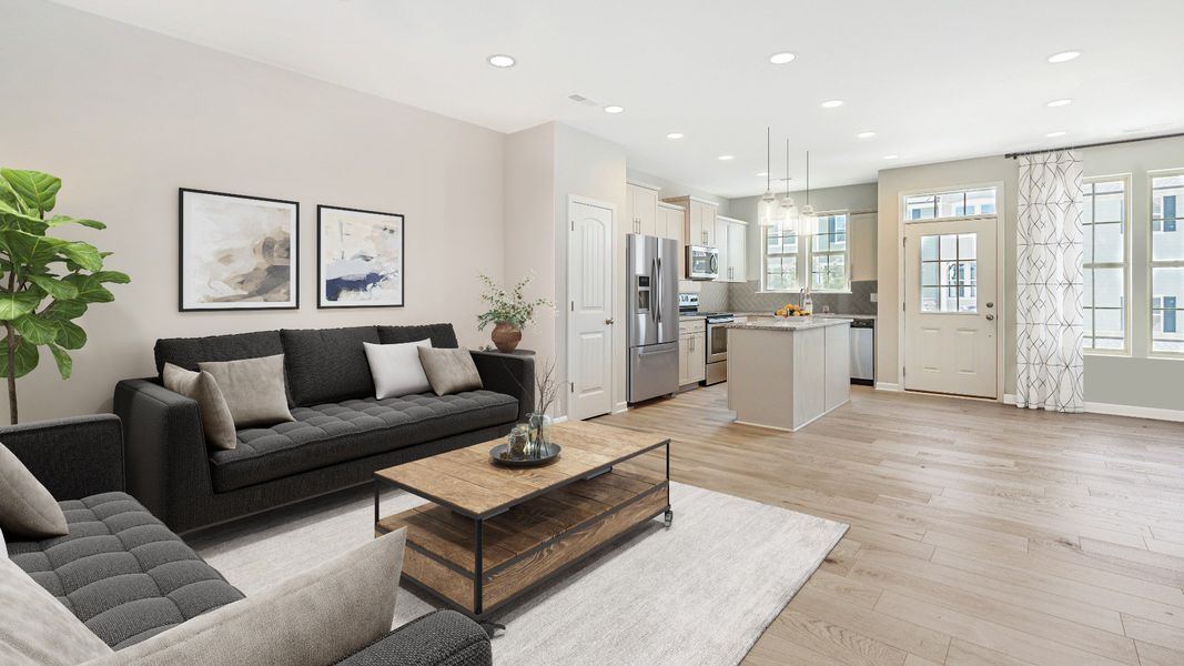 Furnished interior view inside a new home in Battle Bridge, Raleigh (Image 5).