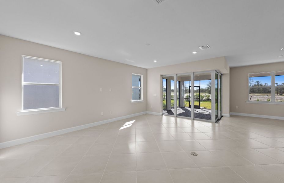 Spacious, unfurnished interior of a new home in Del Webb Oak Creek, North Fort Myers (Image 15). Spacious, unfurnished interior of a new home in Del Webb Oak Creek, North Fort Myers (Image 15).