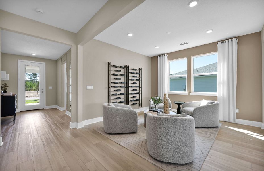 Representative furnished interior of a home built from the Yorkshire by Pulte Homes in Westerly Park at Wildlight, Wildlight (Image 13).