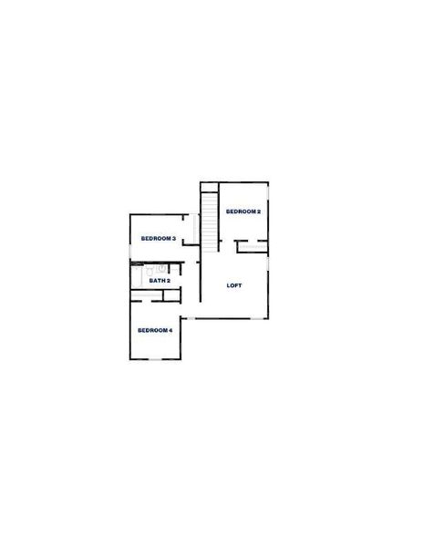 2D floor plan layout of this home in Venetian Pines, Conroe, TX (Image 2).