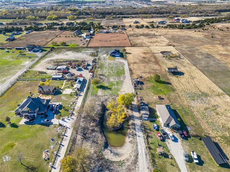 Birds eye view of property