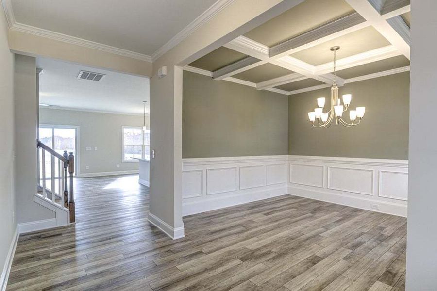Representative unfurnished interior of a home built from the Pamlico by Caviness & Cates Communities in Bartlett Manor, Youngsville (Image 42).