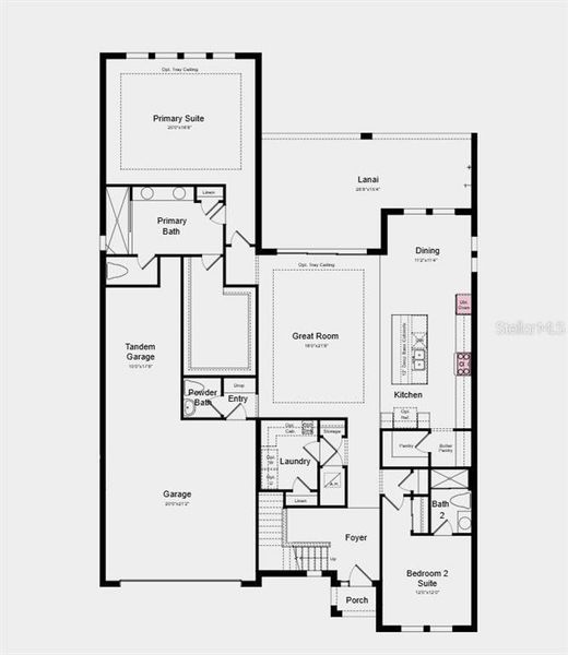 2D floor plan layout of this home in Skye Ranch Community Group Page, Sarasota, FL (Image 3).