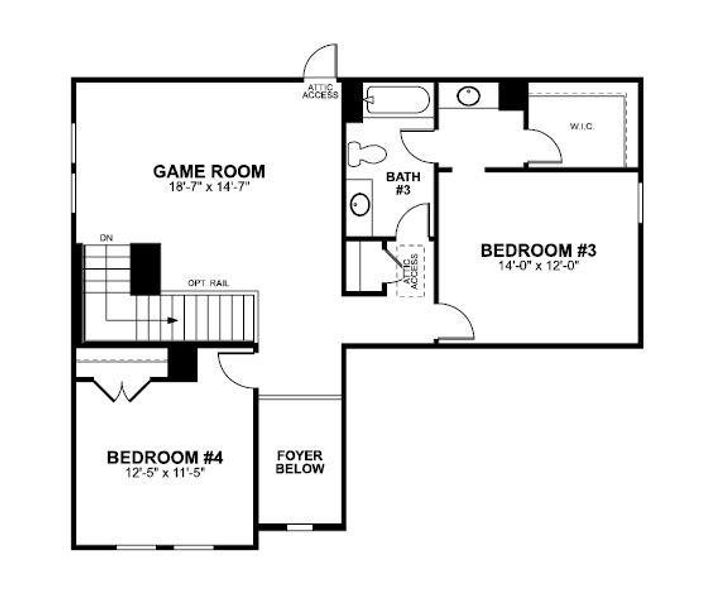2D floor plan layout of this home in Edgewood, Leander, TX (Image 3). 2D floor plan layout of this home in Edgewood, Leander, TX (Image 3).