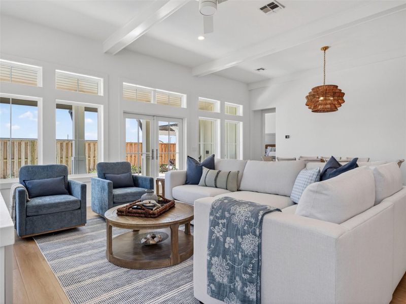 Furnished interior view inside a new home in , Port Aransas (Image 27).