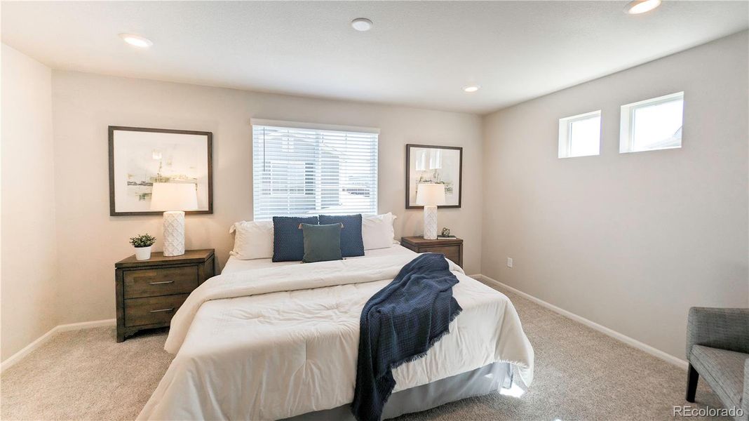 Furnished interior view inside a new home in Thompson River Ranch, Johnstown (Image 11).