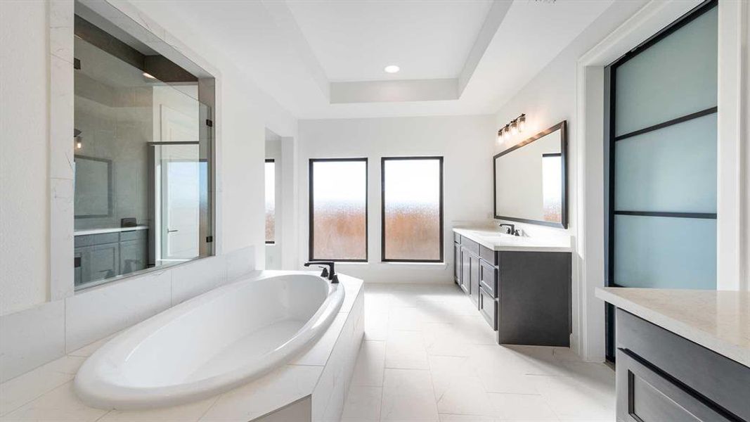 Furnished interior view inside a new home in Talon Hills 60'/70', Fort Worth (Image 11).