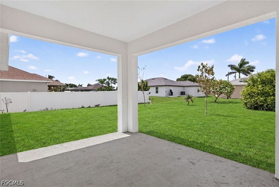 Exterior details and patio area of a home in Cape Coral, Cape Coral (Image 3).