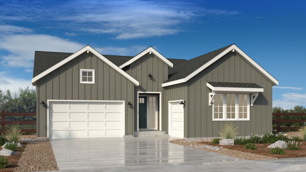 Representative exterior photo of a completed home built from the Columbine Plus by Taylor Morrison in Macanta, Castle Rock, CO (Image 18). Representative exterior photo of a completed home built from the Columbine Plus by Taylor Morrison in Macanta, Castle Rock, CO (Image 18).