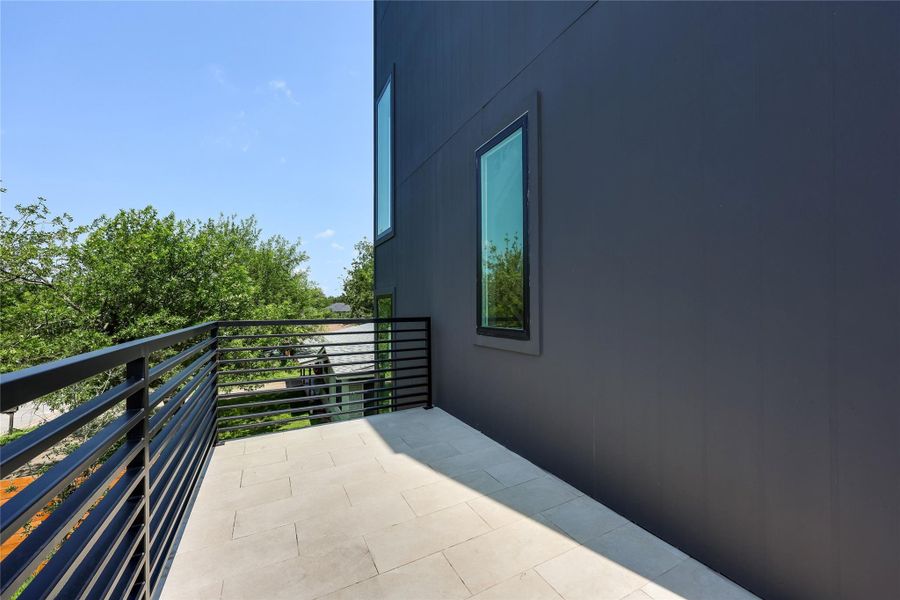 Exterior details and patio area of a home in , Austin (Image 2). Exterior details and patio area of a home in , Austin (Image 2).