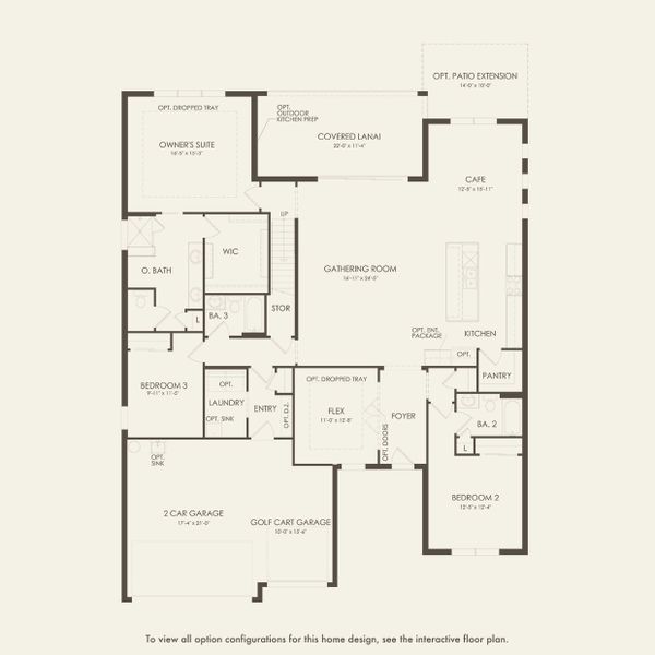 2D floor plan layout for the Stellar Grand by Del Webb in Del Webb Sunbridge, St. Cloud, FL (Image 4).