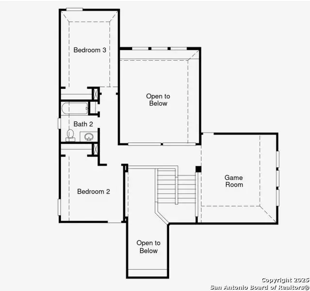 2D floor plan layout of this home in Homestead, Schertz, TX (Image 3).
