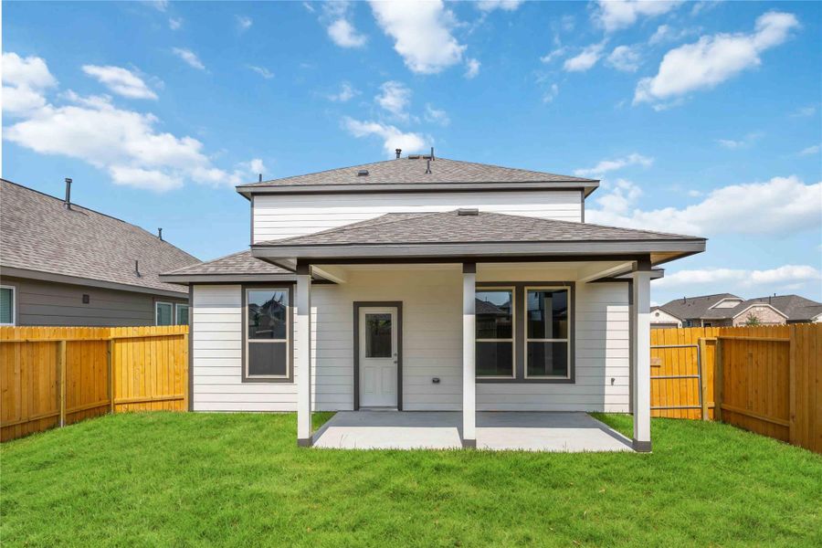 Exterior details and patio area of a home in Bluebonnet Village, Bellville (Image 3). Exterior details and patio area of a home in Bluebonnet Village, Bellville (Image 3).
