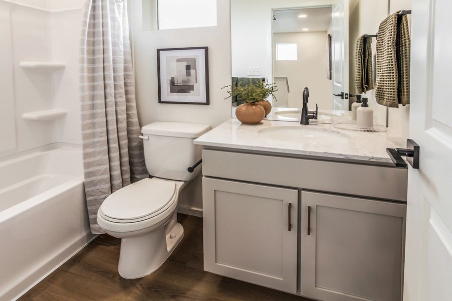 Representative furnished interior of a home built from the Marigold by Hartford Homes in Prairie Song, Windsor (Image 38).
