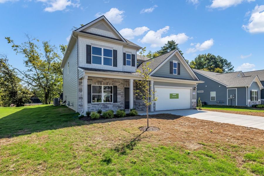 Front exterior of a new home in Hampshire Hills, Columbia, TN, highlighting curb appeal (Image 28).