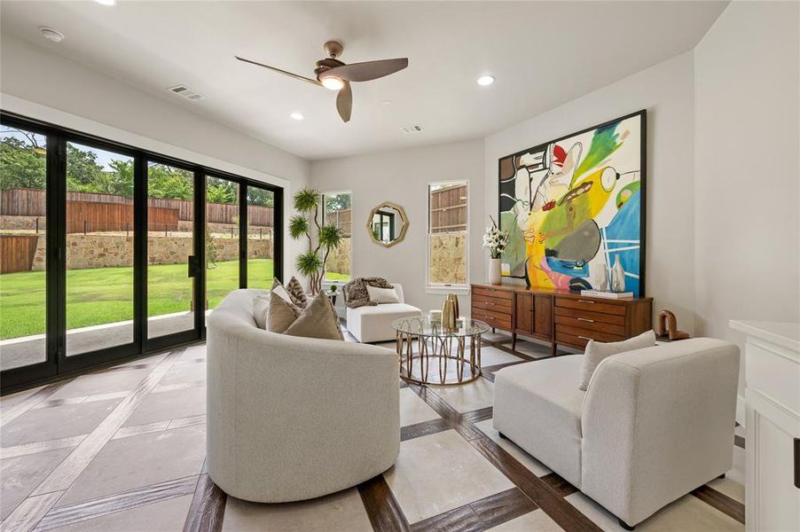 Furnished interior view inside a new home in , Aledo (Image 24). Furnished interior view inside a new home in , Aledo (Image 24).