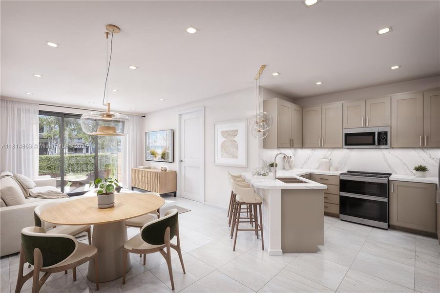 Furnished interior view inside a new home in , Naples (Image 3).