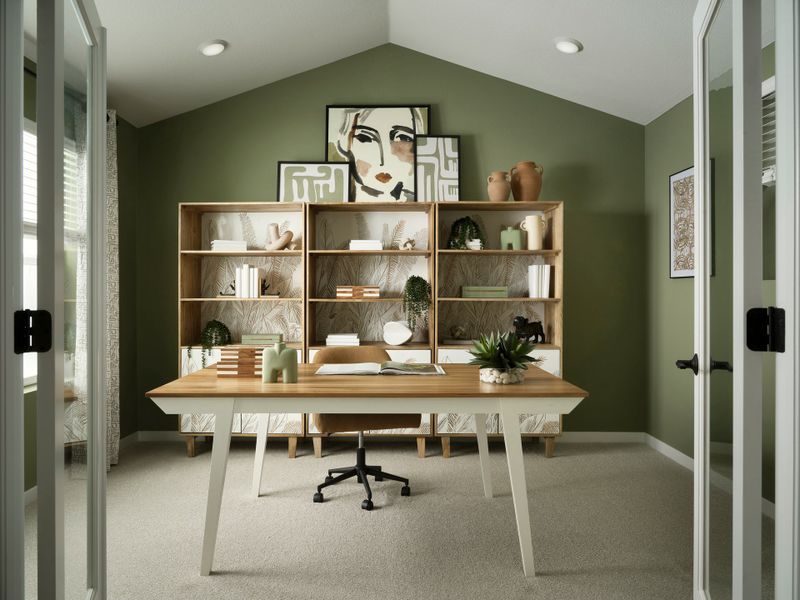 Representative furnished interior of a home built from the Tealight Six by Brookfield Residential in Barefoot, Firestone (Image 10).
