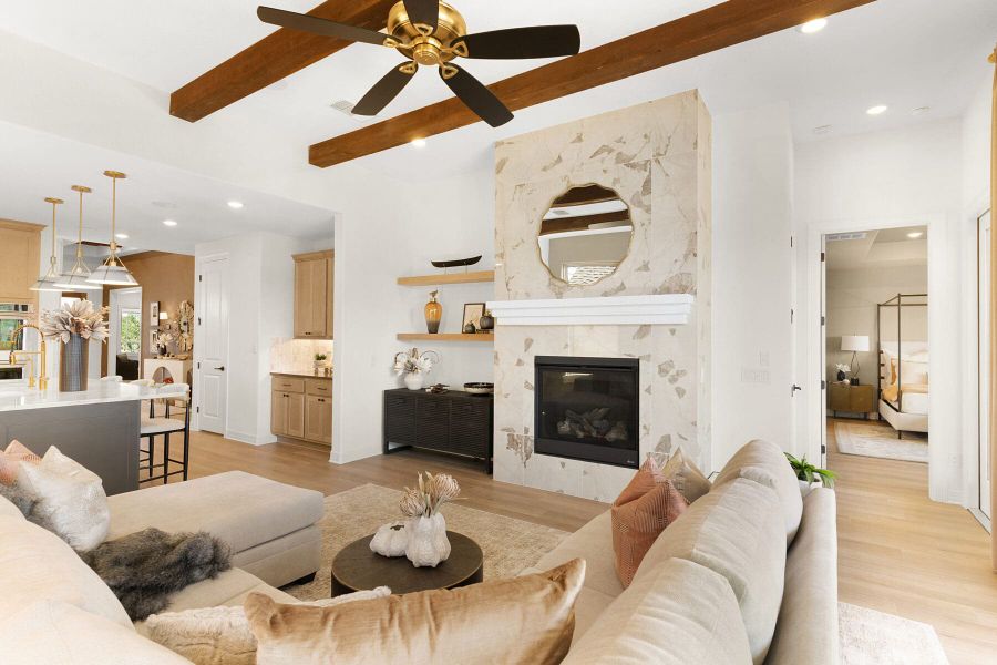 Furnished interior view inside a new home in Nolte Farms, Seguin (Image 27).