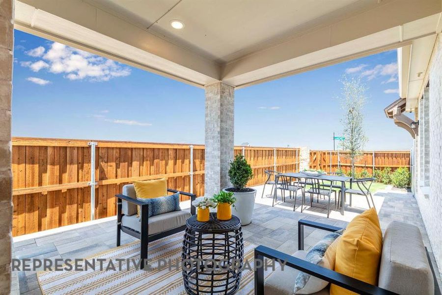 Exterior details and patio area of a home in The Parks at Wilson Creek, Celina (Image 2).
