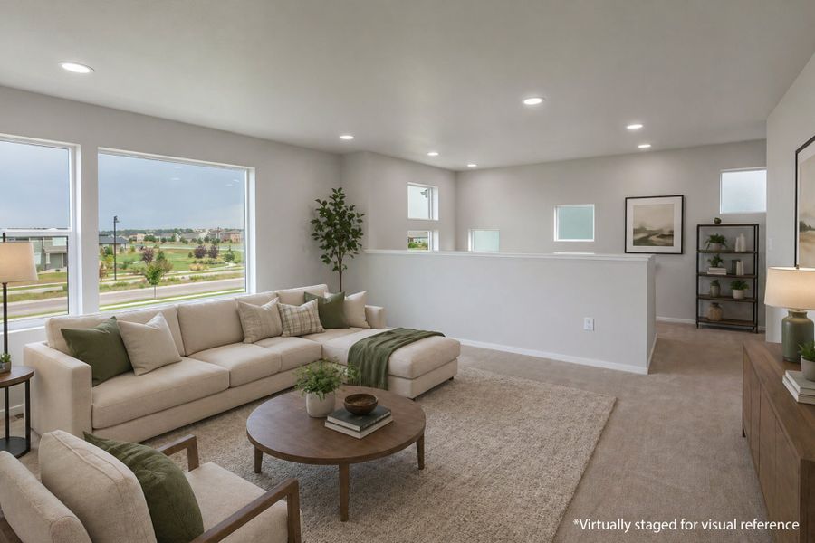 Furnished interior view inside a new home in Trailside, Timnath (Image 8).