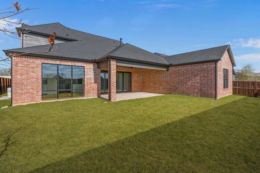 Exterior details and patio area of a home in The Grove, North Richland Hills (Image 3).