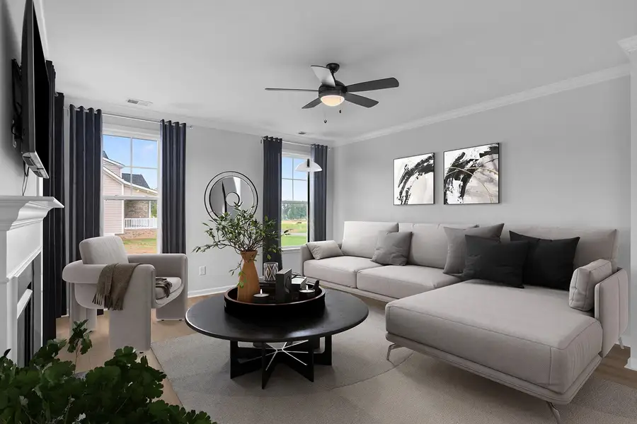 Representative furnished interior of a home built from the Keowee - Vanguard Collection by Mungo Homes in Scotts Hill Village, Wilmington (Image 3).