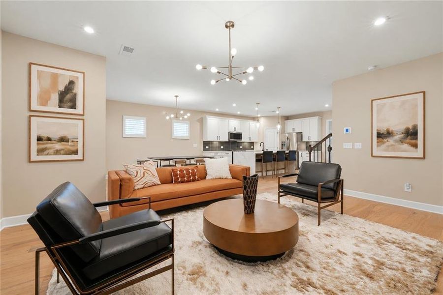 Furnished interior view inside a new home in , Atlanta (Image 11).